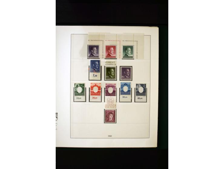 1939/45, postfrische, ungebrauchte und gestempelte Sammlung mit u.a. Theresienstadt-Zulassungsmarke, Albanien kpl., Dänemark 