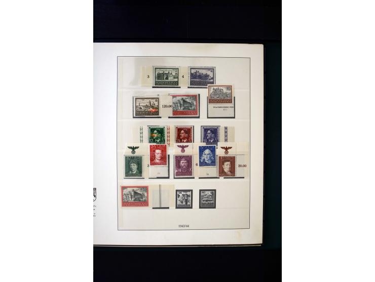 1939/45, postfrische, ungebrauchte und gestempelte Sammlung mit u.a. Theresienstadt-Zulassungsmarke, Albanien kpl., Dänemark 