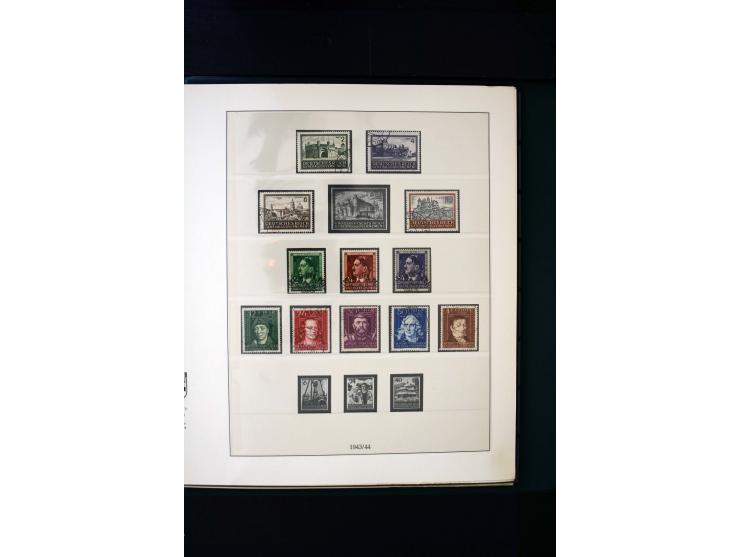 1939/45, postfrische, ungebrauchte und gestempelte Sammlung mit u.a. Theresienstadt-Zulassungsmarke, Albanien kpl., Dänemark 