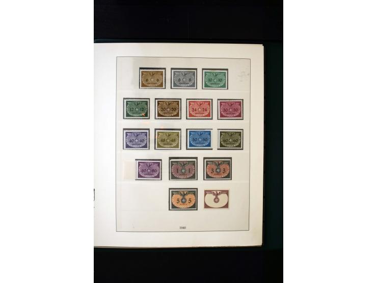 1939/45, postfrische, ungebrauchte und gestempelte Sammlung mit u.a. Theresienstadt-Zulassungsmarke, Albanien kpl., Dänemark 