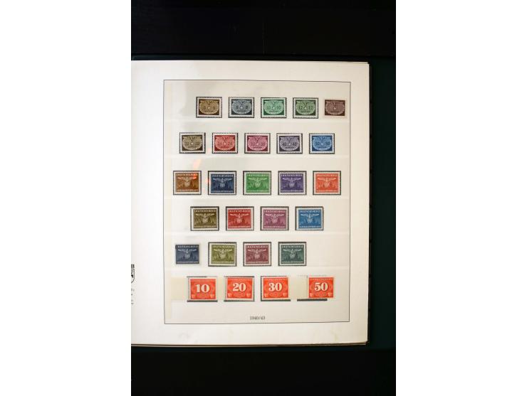 1939/45, postfrische, ungebrauchte und gestempelte Sammlung mit u.a. Theresienstadt-Zulassungsmarke, Albanien kpl., Dänemark 