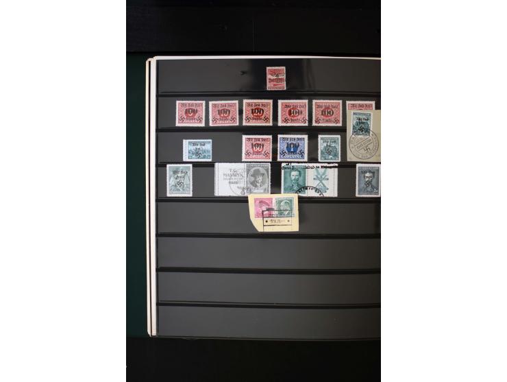 1939/45, postfrische, ungebrauchte und gestempelte Sammlung mit u.a. Theresienstadt-Zulassungsmarke, Albanien kpl., Dänemark 