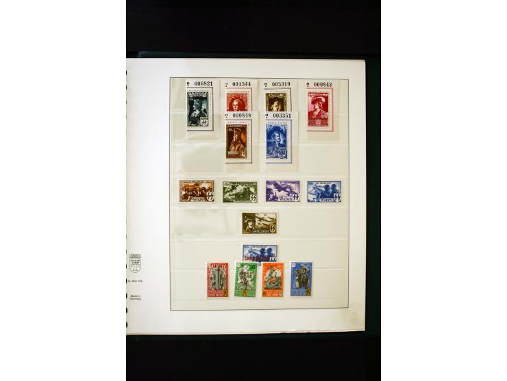 1939/45, postfrische, ungebrauchte und gestempelte Sammlung mit u.a. Theresienstadt-Zulassungsmarke, Albanien kpl., Dänemark 