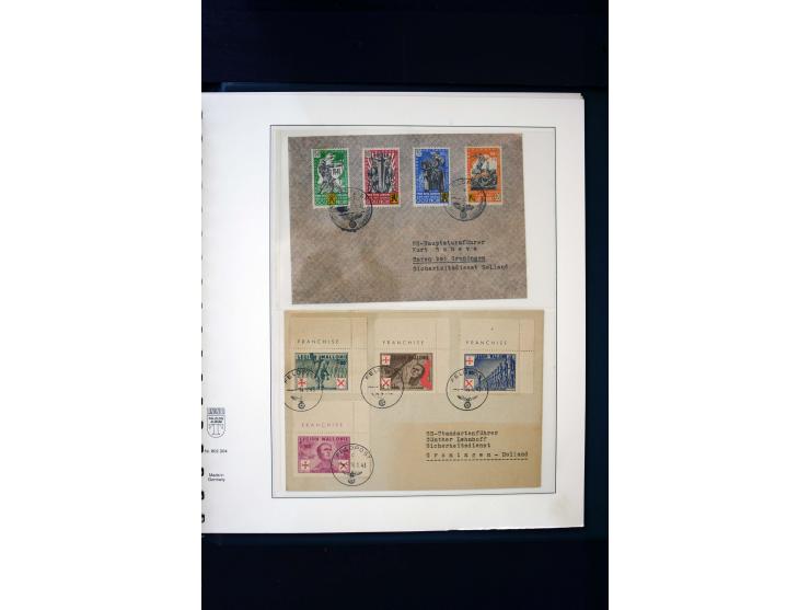 1939/45, postfrische, ungebrauchte und gestempelte Sammlung mit u.a. Theresienstadt-Zulassungsmarke, Albanien kpl., Dänemark 
