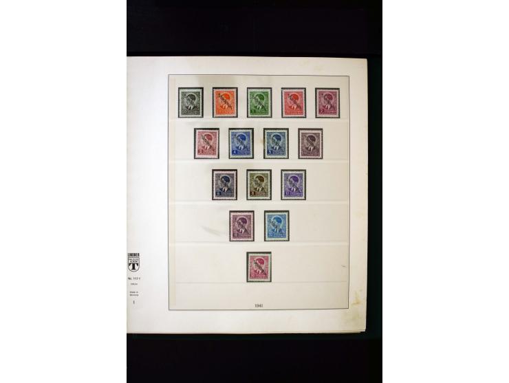 1939/45, postfrische, ungebrauchte und gestempelte Sammlung mit u.a. Theresienstadt-Zulassungsmarke, Albanien kpl., Dänemark 