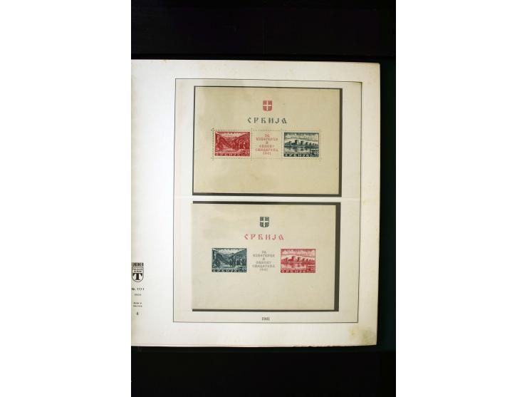 1939/45, postfrische, ungebrauchte und gestempelte Sammlung mit u.a. Theresienstadt-Zulassungsmarke, Albanien kpl., Dänemark 