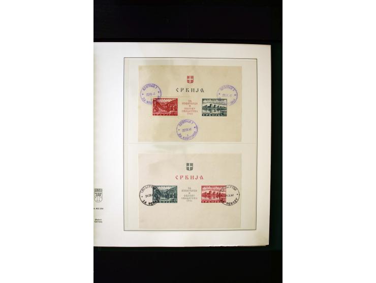 1939/45, postfrische, ungebrauchte und gestempelte Sammlung mit u.a. Theresienstadt-Zulassungsmarke, Albanien kpl., Dänemark 