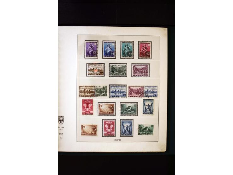 1939/45, postfrische, ungebrauchte und gestempelte Sammlung mit u.a. Theresienstadt-Zulassungsmarke, Albanien kpl., Dänemark 