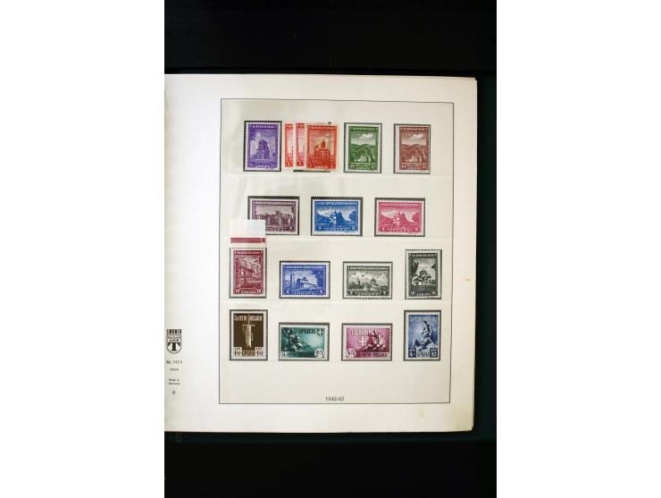 1939/45, postfrische, ungebrauchte und gestempelte Sammlung mit u.a. Theresienstadt-Zulassungsmarke, Albanien kpl., Dänemark 