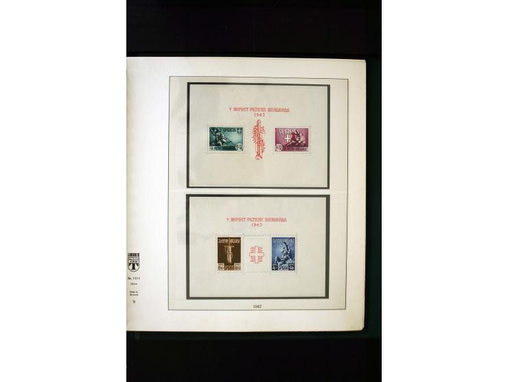 1939/45, postfrische, ungebrauchte und gestempelte Sammlung mit u.a. Theresienstadt-Zulassungsmarke, Albanien kpl., Dänemark 