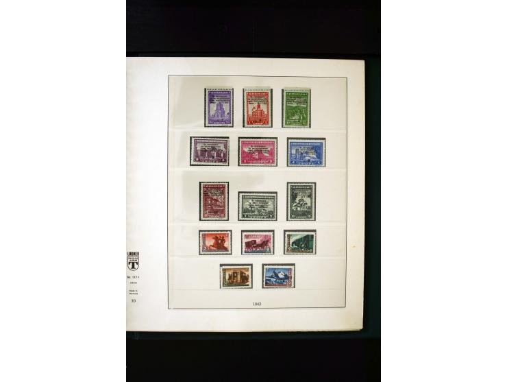 1939/45, postfrische, ungebrauchte und gestempelte Sammlung mit u.a. Theresienstadt-Zulassungsmarke, Albanien kpl., Dänemark 