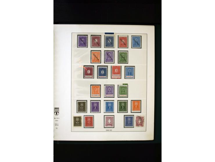 1939/45, postfrische, ungebrauchte und gestempelte Sammlung mit u.a. Theresienstadt-Zulassungsmarke, Albanien kpl., Dänemark 