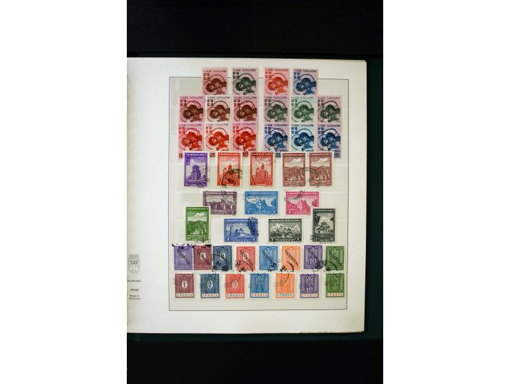1939/45, postfrische, ungebrauchte und gestempelte Sammlung mit u.a. Theresienstadt-Zulassungsmarke, Albanien kpl., Dänemark 