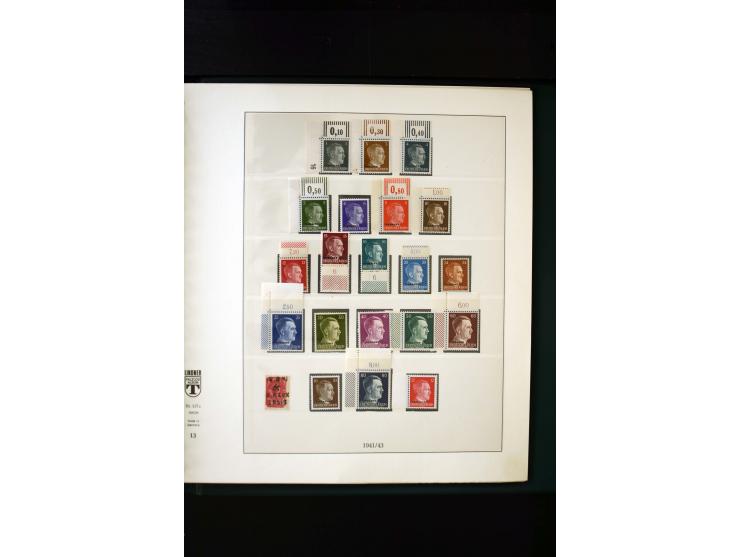 1939/45, postfrische, ungebrauchte und gestempelte Sammlung mit u.a. Theresienstadt-Zulassungsmarke, Albanien kpl., Dänemark 