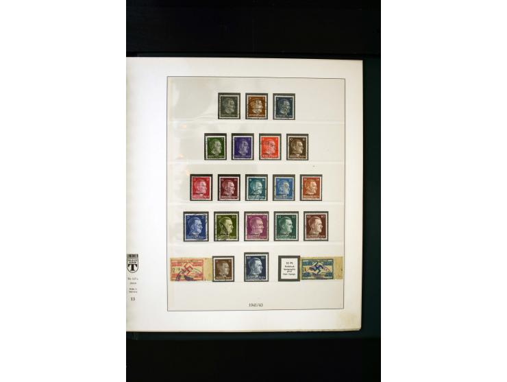 1939/45, postfrische, ungebrauchte und gestempelte Sammlung mit u.a. Theresienstadt-Zulassungsmarke, Albanien kpl., Dänemark 