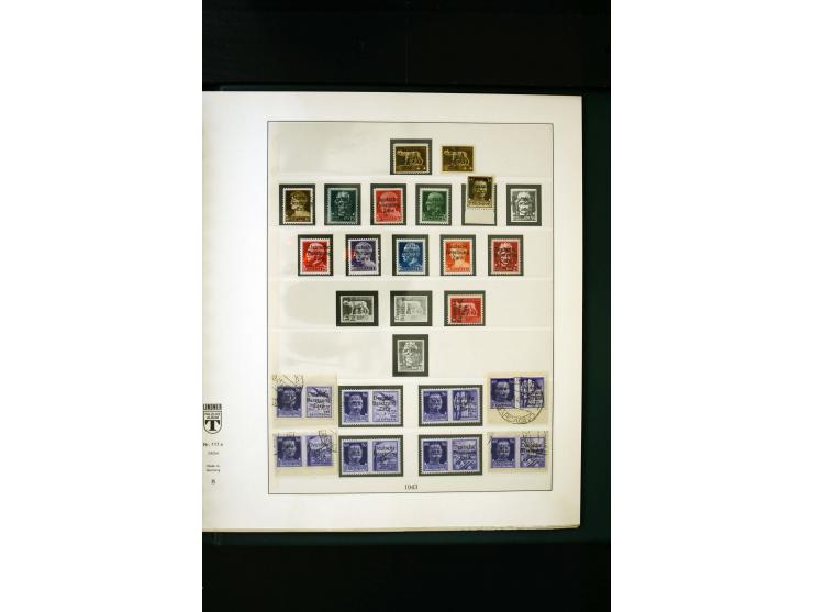 1939/45, postfrische, ungebrauchte und gestempelte Sammlung mit u.a. Theresienstadt-Zulassungsmarke, Albanien kpl., Dänemark 
