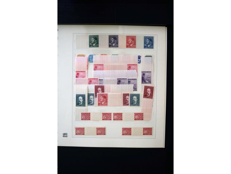 1939/45, postfrische, ungebrauchte und gestempelte Sammlung mit u.a. Theresienstadt-Zulassungsmarke, Albanien kpl., Dänemark 