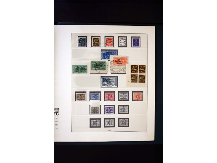 1939/45, postfrische, ungebrauchte und gestempelte Sammlung mit u.a. Theresienstadt-Zulassungsmarke, Albanien kpl., Dänemark 