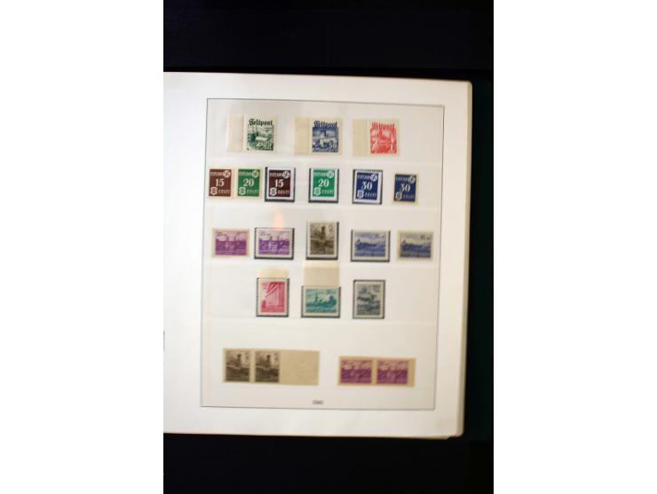 1939/45, postfrische, ungebrauchte und gestempelte Sammlung mit u.a. Theresienstadt-Zulassungsmarke, Albanien kpl., Dänemark 