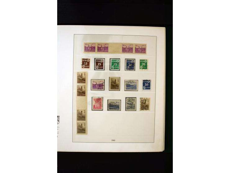 1939/45, postfrische, ungebrauchte und gestempelte Sammlung mit u.a. Theresienstadt-Zulassungsmarke, Albanien kpl., Dänemark 