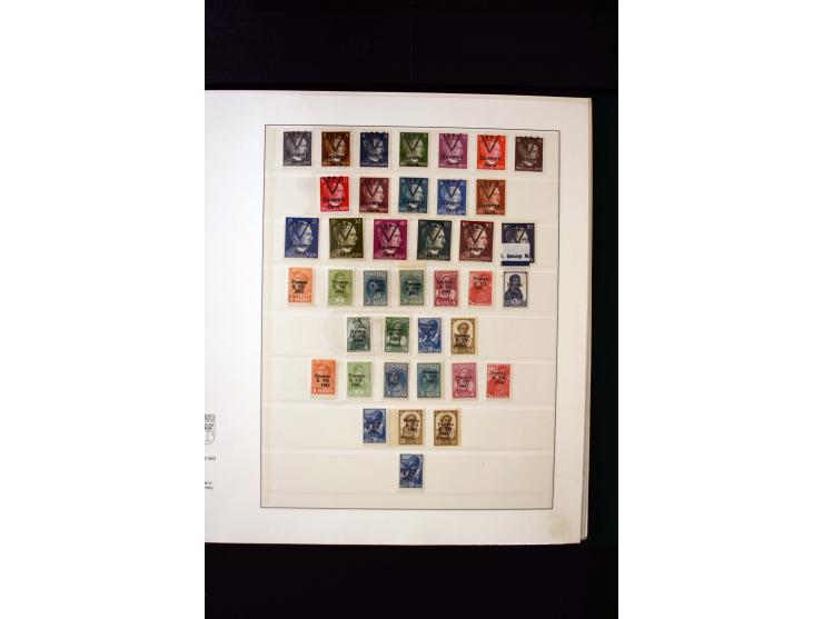 1939/45, postfrische, ungebrauchte und gestempelte Sammlung mit u.a. Theresienstadt-Zulassungsmarke, Albanien kpl., Dänemark 