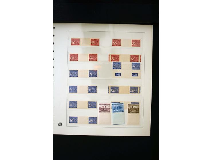 1939/45, postfrische, ungebrauchte und gestempelte Sammlung mit u.a. Theresienstadt-Zulassungsmarke, Albanien kpl., Dänemark 