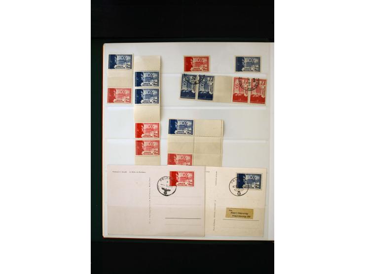 1939/45, postfrische, ungebrauchte und gestempelte Sammlung mit u.a. Theresienstadt-Zulassungsmarke, Albanien kpl., Dänemark 