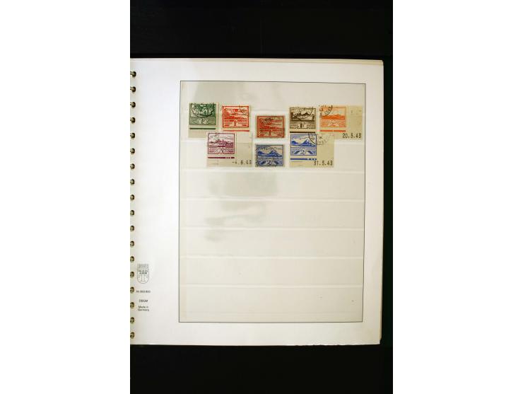1939/45, postfrische, ungebrauchte und gestempelte Sammlung mit u.a. Theresienstadt-Zulassungsmarke, Albanien kpl., Dänemark 