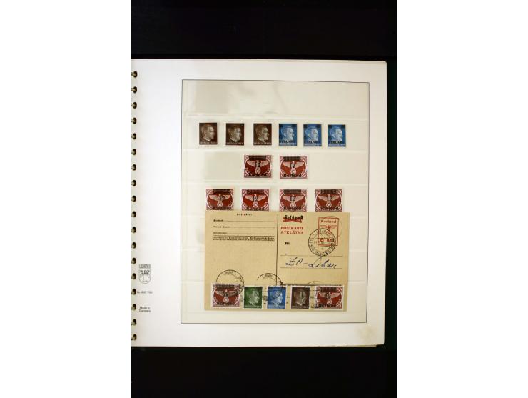 1939/45, postfrische, ungebrauchte und gestempelte Sammlung mit u.a. Theresienstadt-Zulassungsmarke, Albanien kpl., Dänemark 