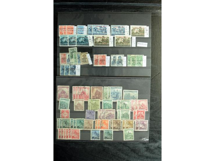 1939/45, postfrischer, ungebrauchter und gestempelter Bestand mit guten Ausgaben, teils signiert; im Karton