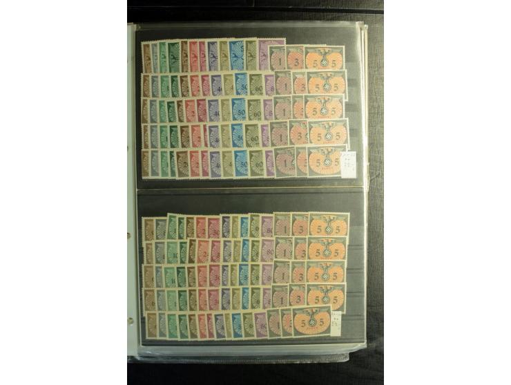 1939/45, postfrischer, ungebrauchter und gestempelter Bestand mit guten Ausgaben, teils signiert; im Karton