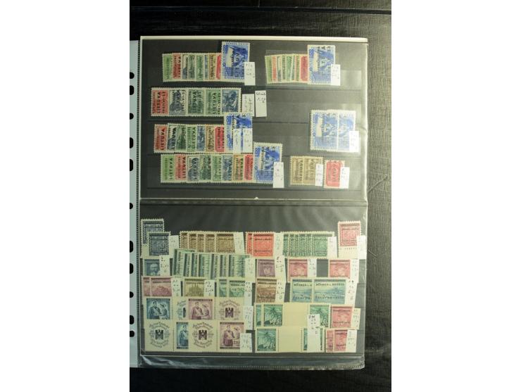 1939/45, postfrischer, ungebrauchter und gestempelter Bestand mit guten Ausgaben, teils signiert; im Karton