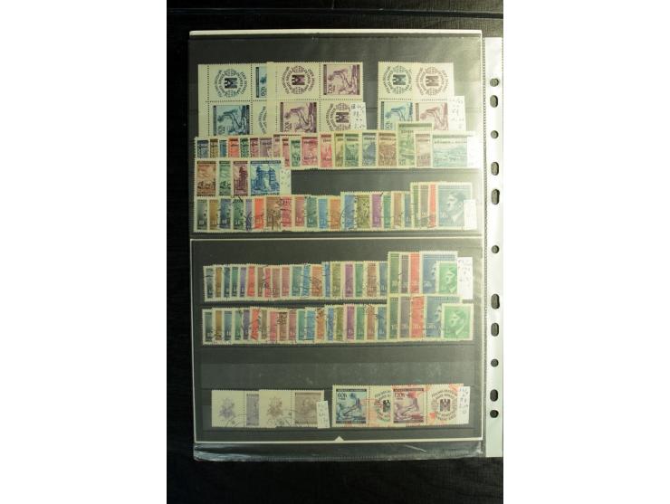 1939/45, postfrischer, ungebrauchter und gestempelter Bestand mit guten Ausgaben, teils signiert; im Karton
