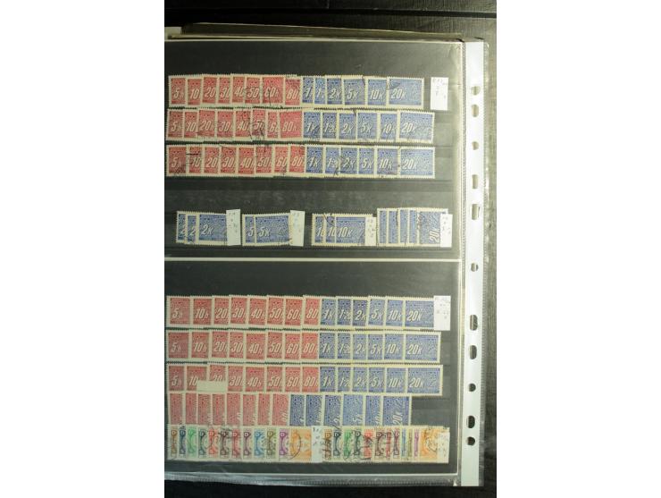 1939/45, postfrischer, ungebrauchter und gestempelter Bestand mit guten Ausgaben, teils signiert; im Karton