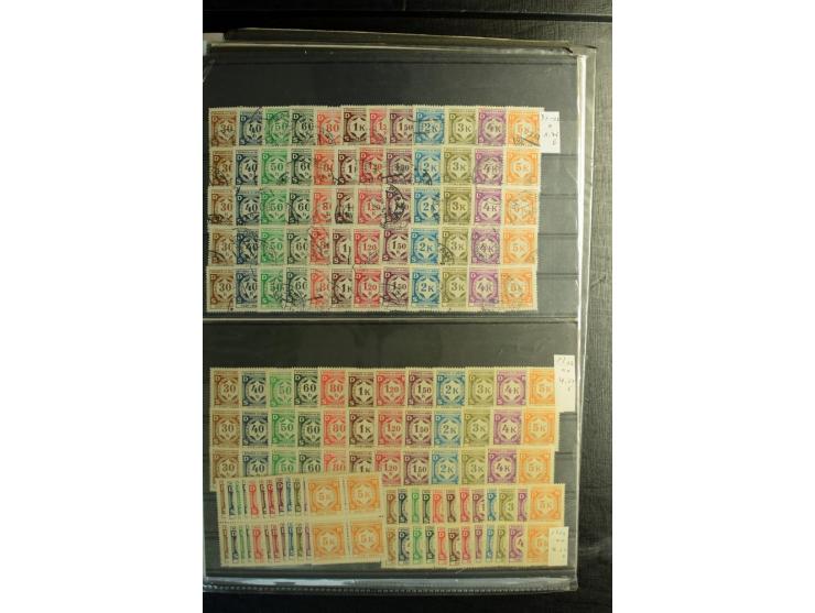 1939/45, postfrischer, ungebrauchter und gestempelter Bestand mit guten Ausgaben, teils signiert; im Karton