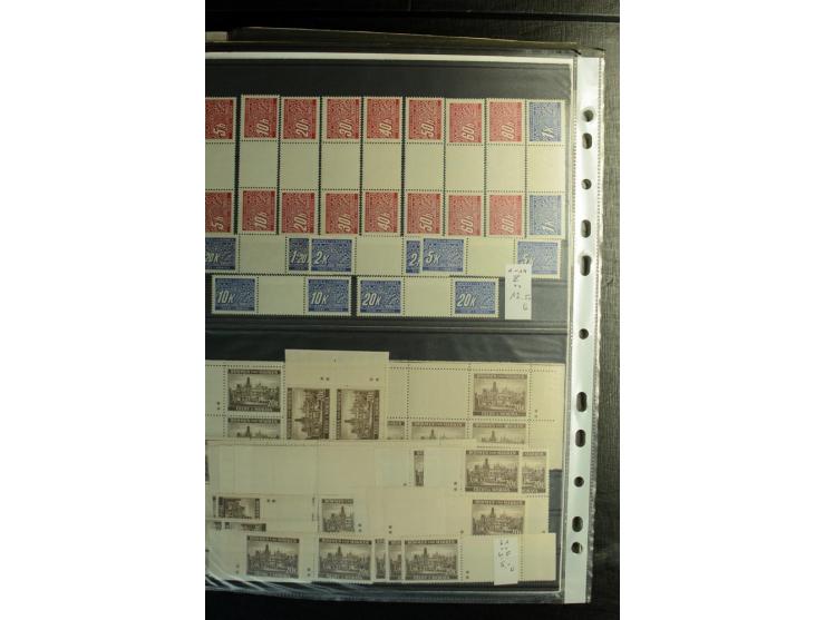 1939/45, postfrischer, ungebrauchter und gestempelter Bestand mit guten Ausgaben, teils signiert; im Karton