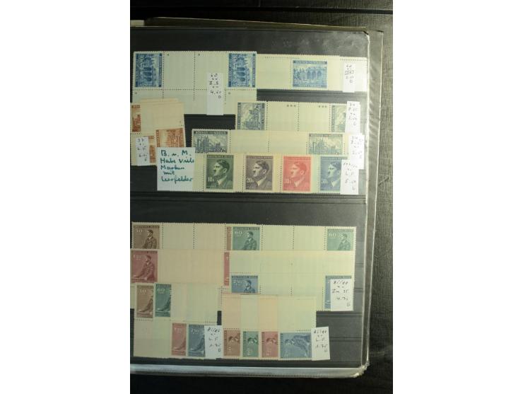 1939/45, postfrischer, ungebrauchter und gestempelter Bestand mit guten Ausgaben, teils signiert; im Karton