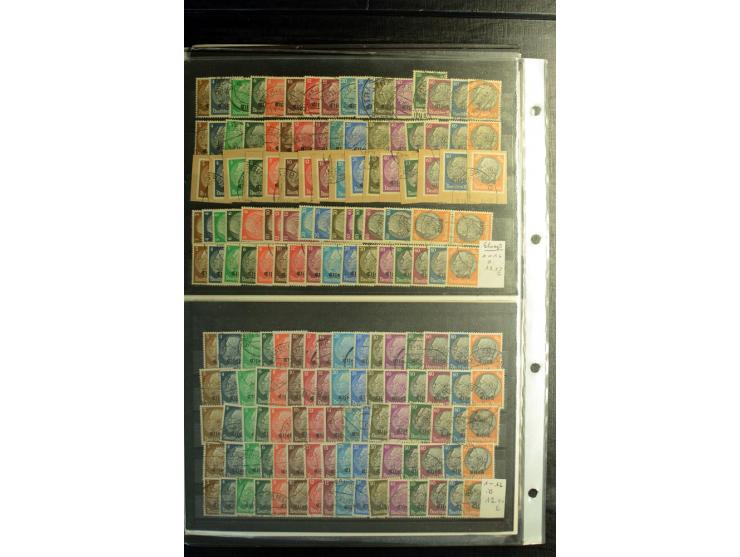 1939/45, postfrischer, ungebrauchter und gestempelter Bestand mit guten Ausgaben, teils signiert; im Karton
