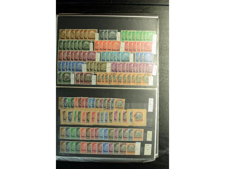 1939/45, postfrischer, ungebrauchter und gestempelter Bestand mit guten Ausgaben, teils signiert; im Karton