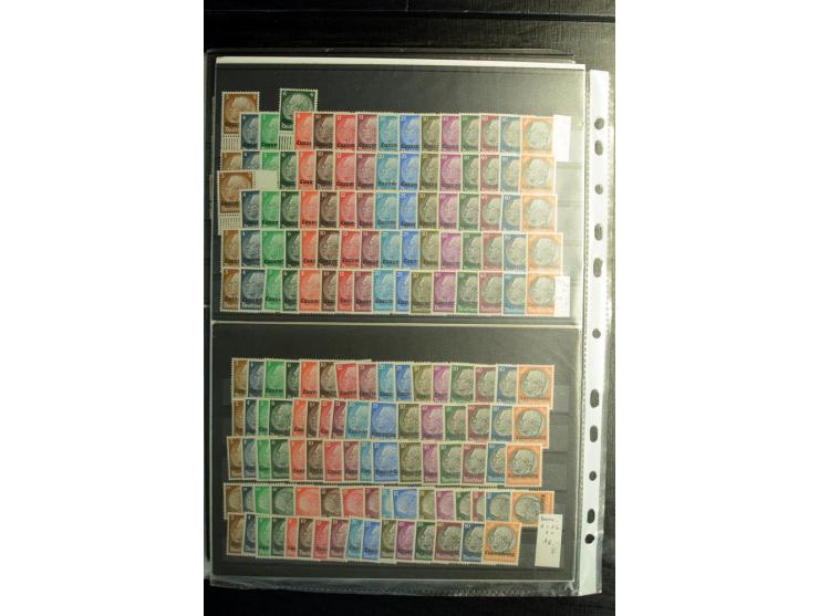 1939/45, postfrischer, ungebrauchter und gestempelter Bestand mit guten Ausgaben, teils signiert; im Karton