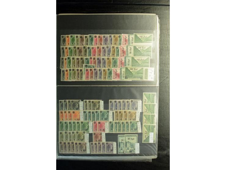 1939/45, postfrischer, ungebrauchter und gestempelter Bestand mit guten Ausgaben, teils signiert; im Karton