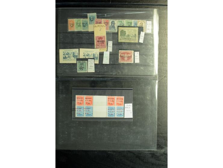 1939/45, postfrischer, ungebrauchter und gestempelter Bestand mit guten Ausgaben, teils signiert; im Karton