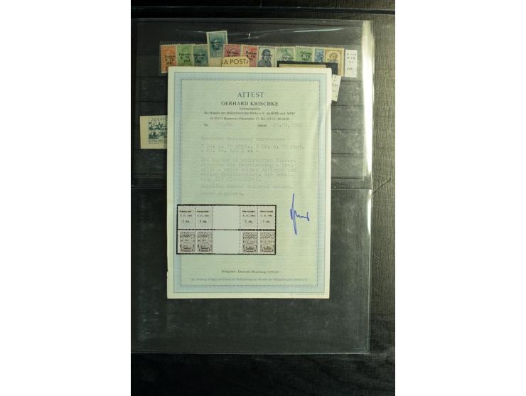 1939/45, postfrischer, ungebrauchter und gestempelter Bestand mit guten Ausgaben, teils signiert; im Karton