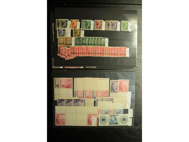 1939/45, postfrischer, ungebrauchter und gestempelter Bestand mit guten Ausgaben, teils signiert; im Karton