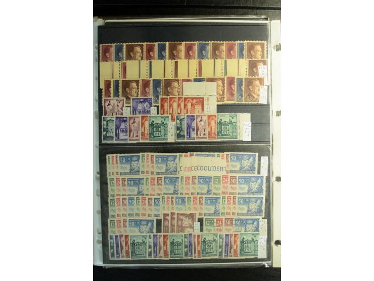1939/45, postfrischer, ungebrauchter und gestempelter Bestand mit guten Ausgaben, teils signiert; im Karton
