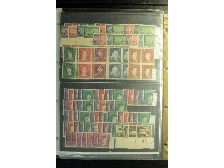 1939/45, postfrischer, ungebrauchter und gestempelter Bestand mit guten Ausgaben, teils signiert; im Karton