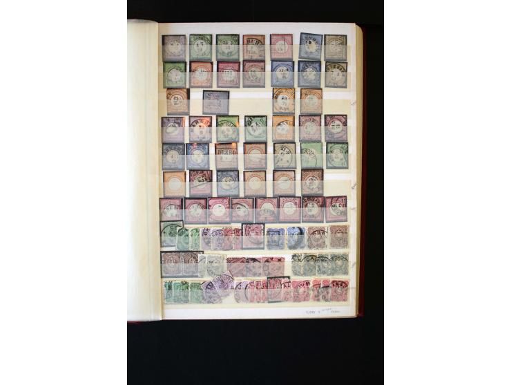 1850/98, gestempelte und ungebraucht/postfrisch Sammlung ab Altdeutschland über Deutsches Reich ab Brustschilden mit besseren