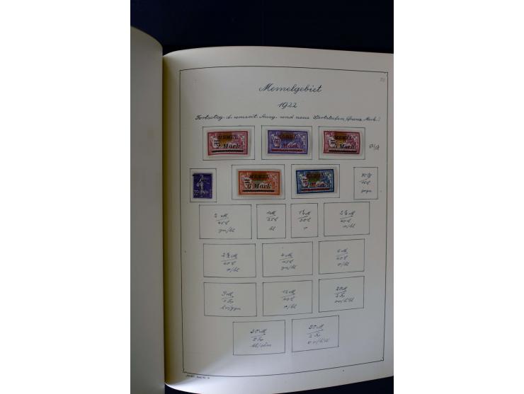 1850/1958, postfrische, ungebrauchte und gestempelte Sammlung mit u.a. Dt. Reich Bl.1, Bl.3 auf Brief etc.; 2 Alben