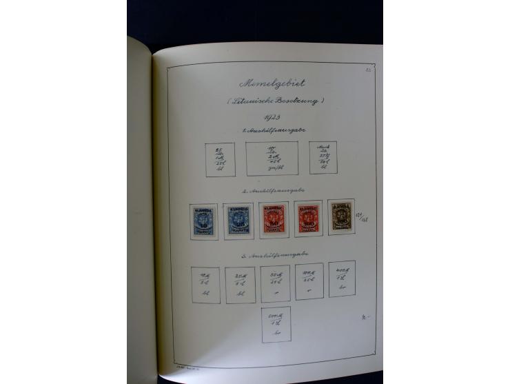 1850/1958, postfrische, ungebrauchte und gestempelte Sammlung mit u.a. Dt. Reich Bl.1, Bl.3 auf Brief etc.; 2 Alben