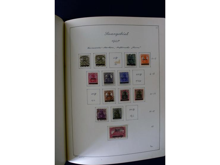1850/1958, postfrische, ungebrauchte und gestempelte Sammlung mit u.a. Dt. Reich Bl.1, Bl.3 auf Brief etc.; 2 Alben